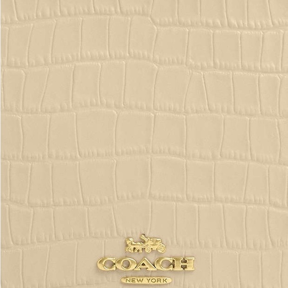 COACH Slim Crossbody BAG CROC CR237 Ivory Leather Authentic NEVER USED - Picture 6 of 9